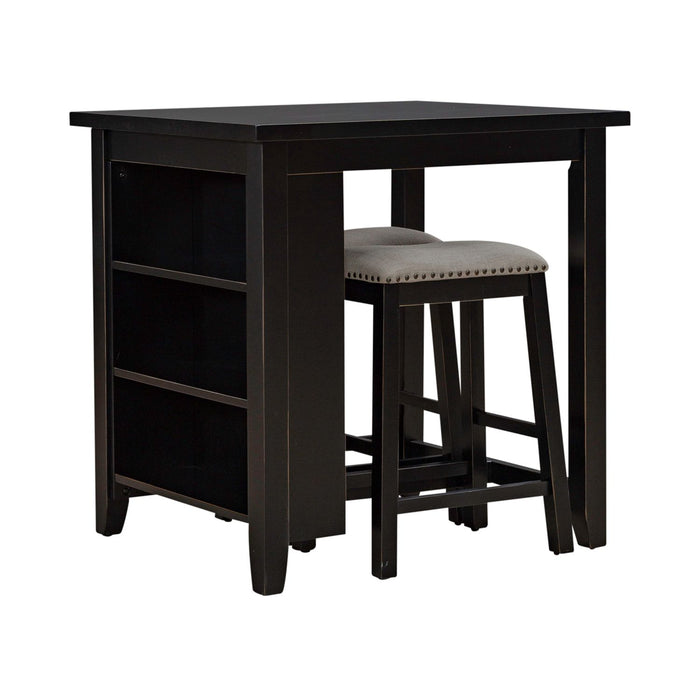 Brook Creek 3-Piece Counter Set - Black