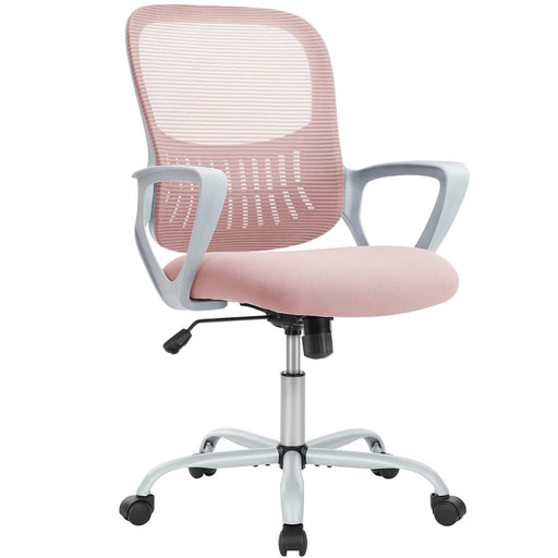 Mid-Back Task Chair with Lumbar Support,Pink lowrysfurniturestore