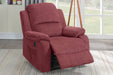 Red Power Recliner with USB lowrysfurniturestore