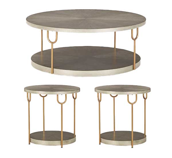 Ranoka Platinum 3pc Occasional Table Set