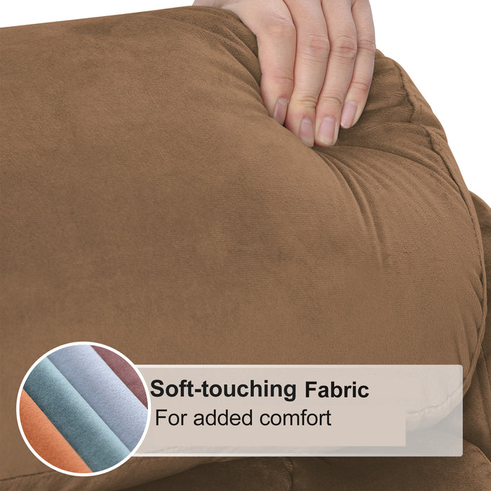Lift Chair Brown Anti-skid Australia Cashmere Fabric Lift Recliner