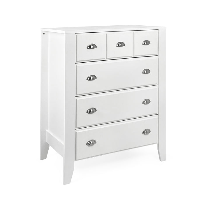 Modern White 6-Drawer Chest of Drawers