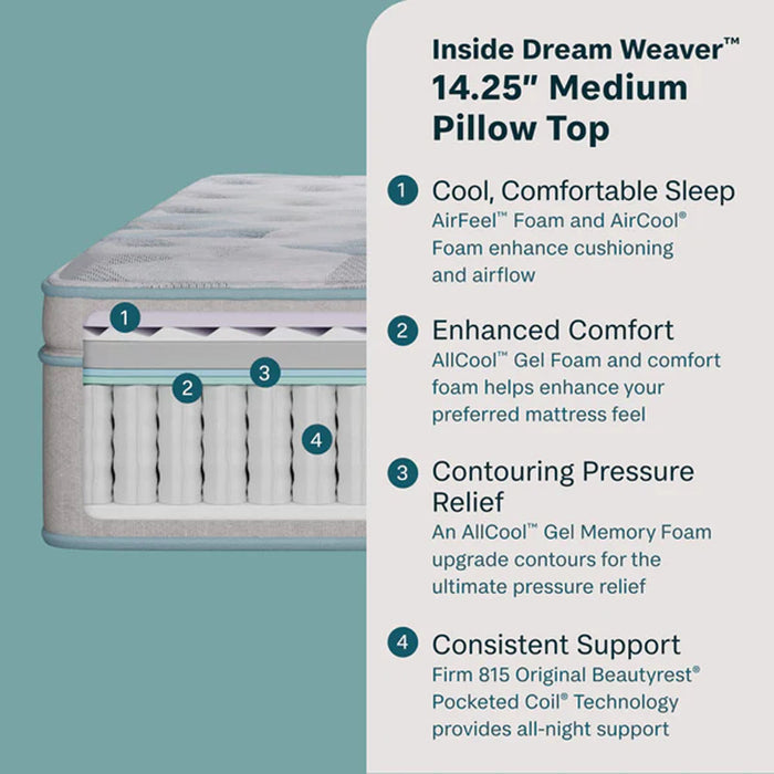 Dreamweaver Pillow Tight Top Queen by Beautyrest