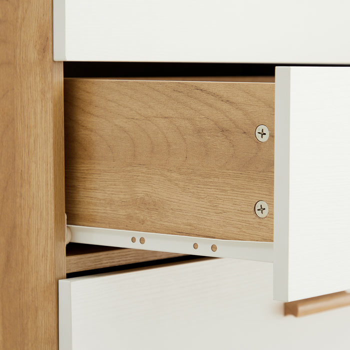 6 Drawer Dresser Buffet Sideboard Storage Cabinet Brown +white | lowrysfurniturestore