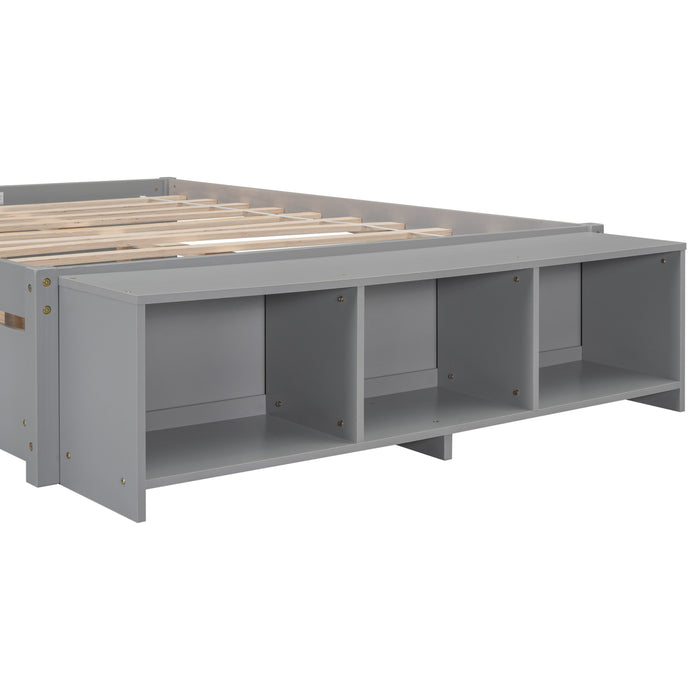 Full Bed Gray with 2 Storage Drawers lowrysfurniturestore