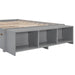 Full Size Bed with Storage Case, 2 Storage drawers, Lengthwise Support Slat,Grey | lowrysfurniturestore
