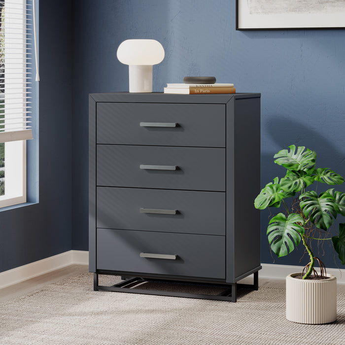 Charcoal Grey 4-Drawer Chest