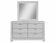 Montana gray 6-drawer dresser with matching mirror, front view