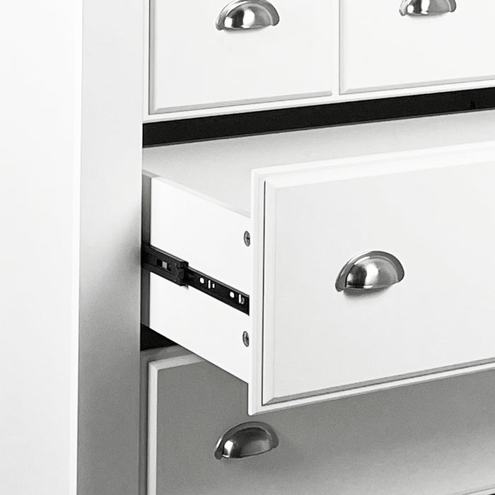 Modern White 6-Drawer Chest of Drawers