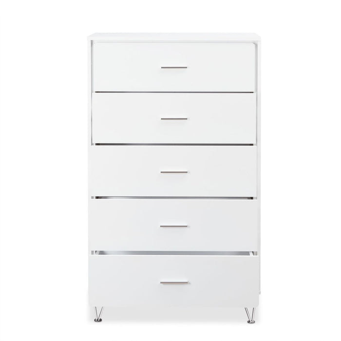 White 5-Drawer Chest of Drawers