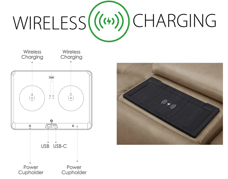 Grant Zero Gravity Power Reclining Console Loveseat