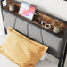 Twin Platform Black Bed Frame Storage Headboard with Charging Station lowrysfurniturestore