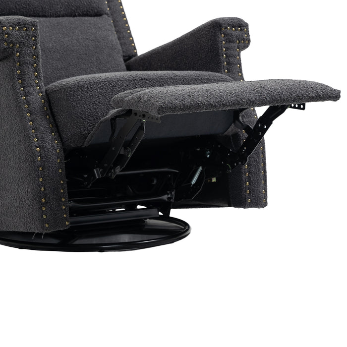 Black Swivel Recliner Chair 360 Degree Swivel Manual | lowrysfurniturestore