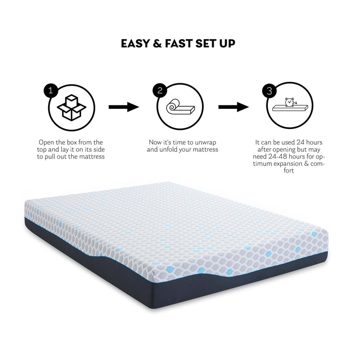 10" King Size Medium Feel Memory Foam Mattress, Mattress in A Box, Infused Bamboo Charcoal, CertiPUR-US Made in USA | lowrysfurniturestore