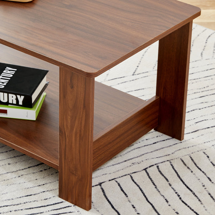 Walnut Modern colored Coffee Table, 19.6" x 35.4" x 16.5"