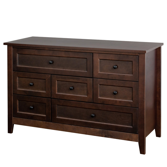Solid Wood spray-painted drawer dresser bar,buffet tableware cabinet lockers buffet server console table lockers, retro round handle, applicable to the dining room, living room,kitchen corridor,auburn | lowrysfurniturestore