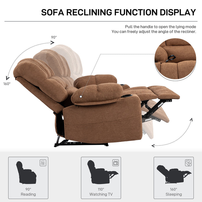 Massage Recliner Chair Sofa with Heating Vibration | lowrysfurniturestore