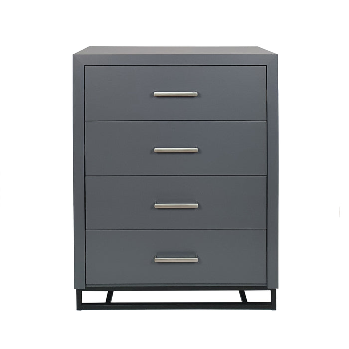 Charcoal Grey 4-Drawer Chest