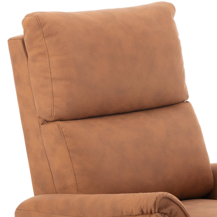 Orange Electric Power Recliner Chair Fabric Small Recliners with USB Ports | lowrysfurniturestore