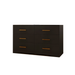 Black color Large 6 drawers chest of drawer dressers table with golden handle | lowrysfurniturestore