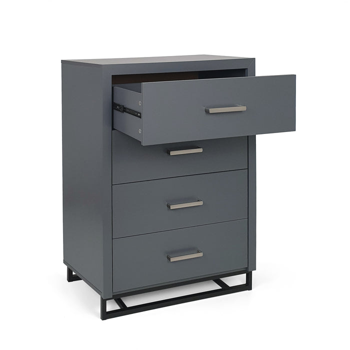 Charcoal Grey 4-Drawer Chest