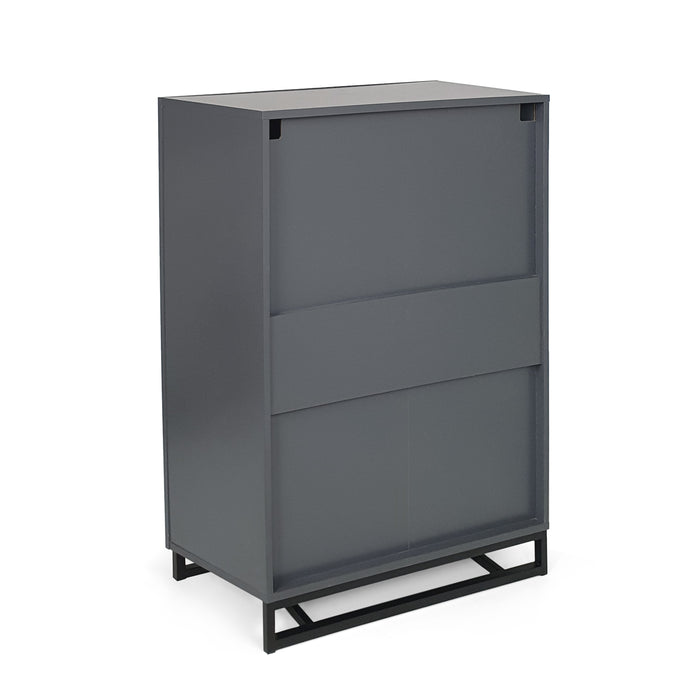 Charcoal Grey 4-Drawer Chest