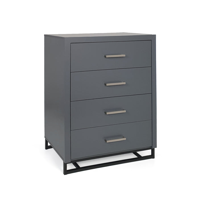 Charcoal Grey 4-Drawer Chest