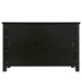 Drawer Dresser BAR CABINET side cabinet,buffet sideboard,buffet service counter, solid wood frame,plasticdoor panel,retro shell handle,applicable to dining room, living room, kitchen ,corridor,black | lowrysfurniturestore