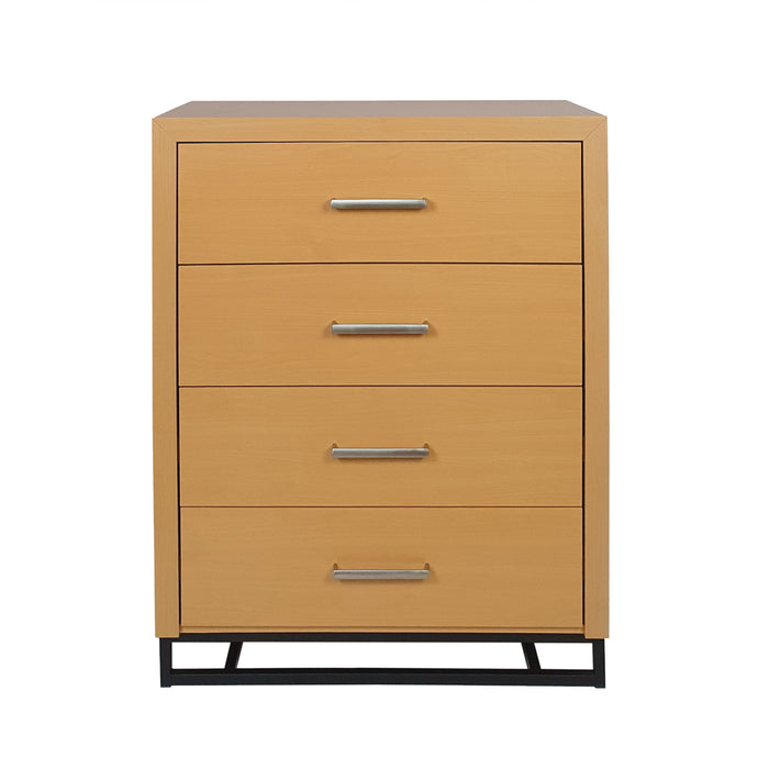 Maple Finish 4-Drawer Chest