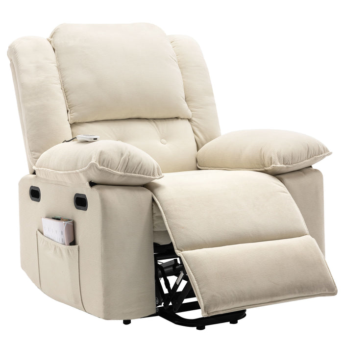 Lift Chair Beight Massage Recliner with Adjustable Massage and Heating Function Recliner Chair with Infinite Position and Side Pocket