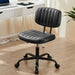 Black Faux Leather Low Back Task Chair Small | lowrysfurniturestore