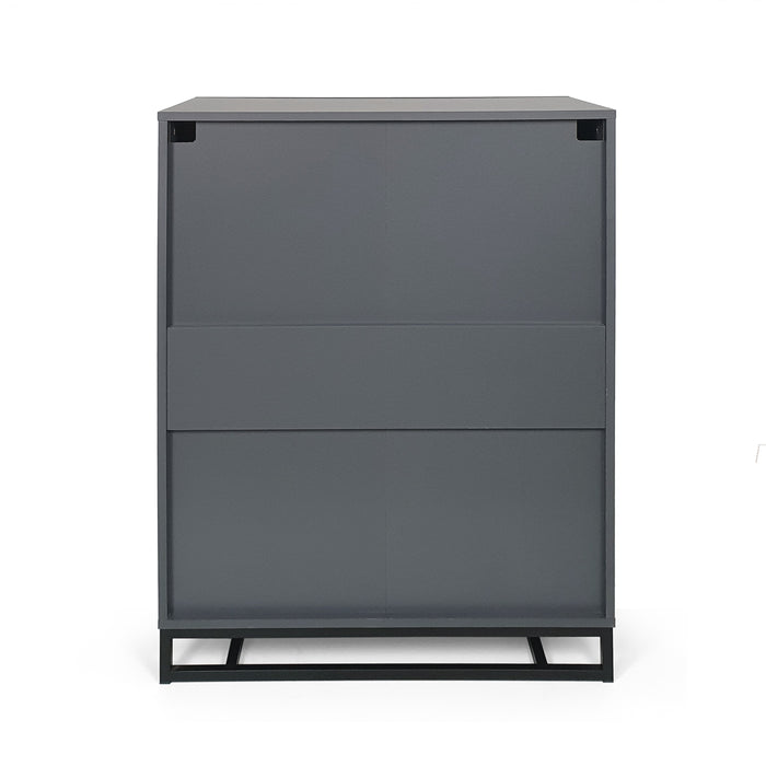 Charcoal Grey 4-Drawer Chest