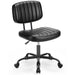 Black Faux Leather Low Back Task Chair Small | lowrysfurniturestore