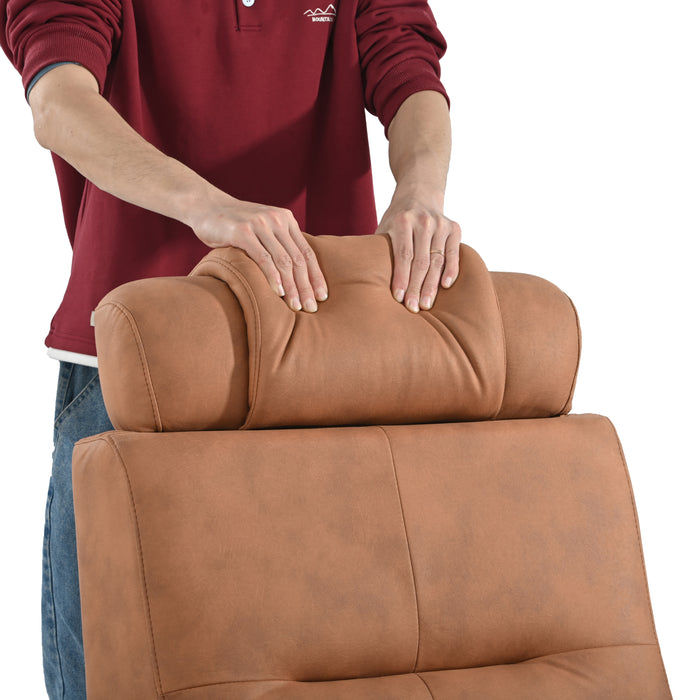 Lift Chair Orange Modern Side 24" Seat Width Side Pocket USB Charge Port