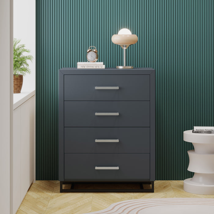 Charcoal Grey 4-Drawer Chest