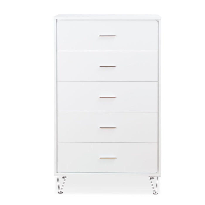 White 5-Drawer Chest of Drawers