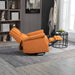 Orange Swivel Recliner Chair 360 Degree Swivel Manual | lowrysfurniturestore