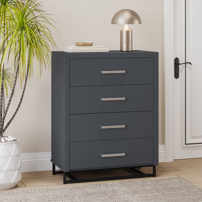 Charcoal Grey 4-Drawer Chest