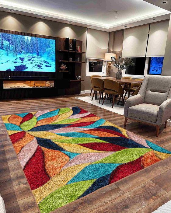 4D Shaggy Rug Design 6994