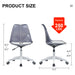 Blue Modern Office Chair Adjustable 360 ° Swivel Armless Chair | lowrysfurniturestore