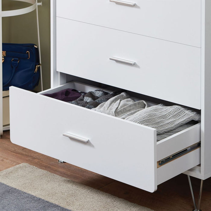 White 5-Drawer Chest of Drawers