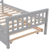 Twin Bed Gray with Trundle, Platform Bed Frame with Headboard and Footboard lowrysfurniturestore