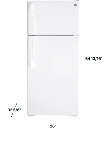 GE 16.6cu Top Freezer Classic Refrigerator - Local Pickup Only