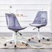 Blue Modern Office Chair Adjustable 360 ° Swivel Armless Chair | lowrysfurniturestore