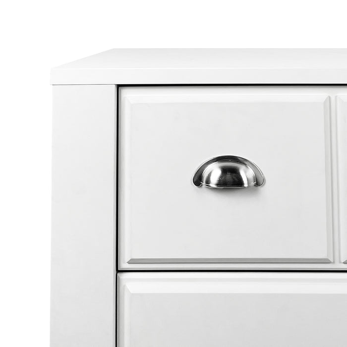 Modern White 6-Drawer Chest of Drawers