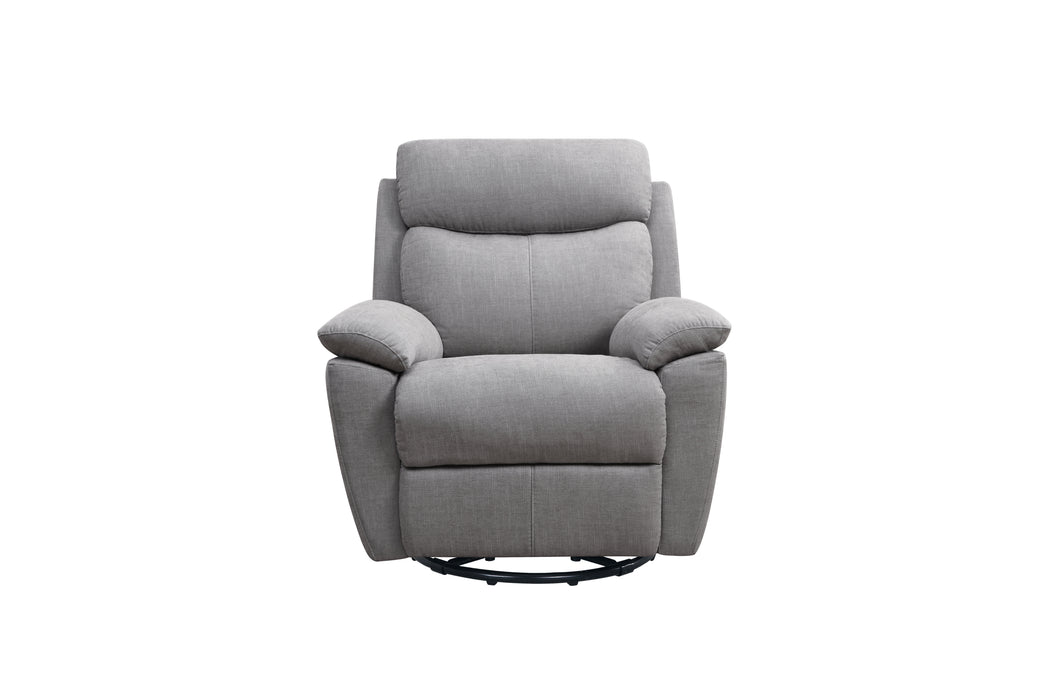 Light Gray Electric Power Swivel Glider Rocker Recliner Chair with USB Charge Port | lowrysfurniturestore