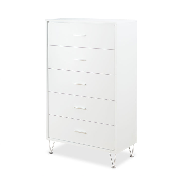 White 5-Drawer Chest of Drawers