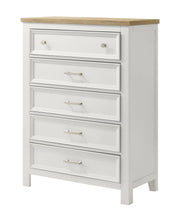 Ashton white five-drawer chest
