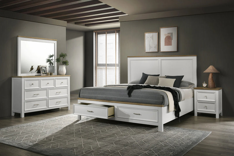 Ashton white bedroom furniture in a coordinated room setting