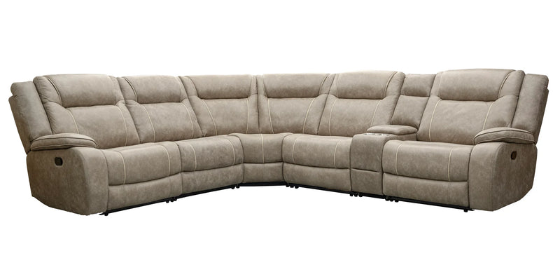 BLAKE - DESERT TAUPE 6pc Modular Reclining Sectional with Console